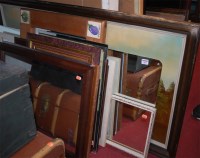 Lot 1065 - A large quantity of modern wall mirrors,...