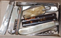 Lot 322 - A Victorian silver bladed and mother of pearl...