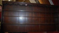 Lot 1082 - An oak two-tier plate rack, width 184.5cm
