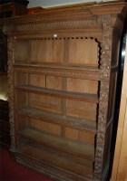 Lot 1145 - A late 19th century Continental heavily carved...