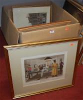 Lot 1072 - A box of assorted pictures and prints to...
