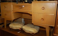 Lot 1168 - A 1960s G-Plan light oak two piece bedroom...