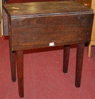 Lot 1175 - A small George III mahogany drop flap...