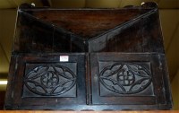 Lot 1178 - A circa 1900 ebonised oak hanging corner...