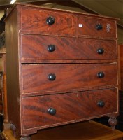 Lot 1182 - A Victorian scrumble finished pine squarefront...