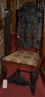 Lot 1189 - A 19th century Continental stained and carved...