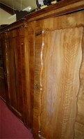 Lot 1190 - A pair of 19th century German walnut, figured...
