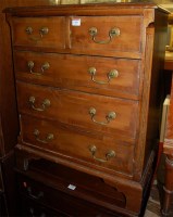 Lot 1200 - A reproduction walnut and crossbanded chest of...