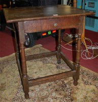 Lot 1204 - An 18th century provincial joined oak single...