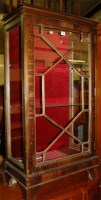 Lot 1206 - A faded mahogany ledgeback single door...