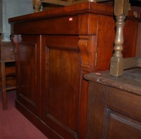 Lot 1214 - A Victorian mahogany double door side cupboard,...