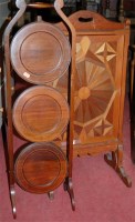 Lot 1220 - An Edwardian walnut and satinwood strung...