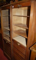 Lot 1221 - An early 20th century walnut two division...