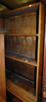 Lot 1222 - A 1950s oak freestanding open bookshelf, w.92cm