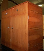 Lot 1228 - A pair of single door bedside cupboards, each...