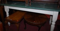 Lot 1239 - A Victorian style green and white painted...