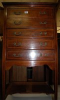 Lot 1245 - An Edwardian mahogany and satinwood inlaid...