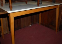 Lot 1248 - A 1960s beech and formica topped round...