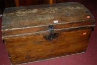 Lot 1249 - A 19th century stained pine, domed and...