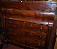 Lot 1256 - An early Victorian Scottish flame mahogany...