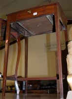 Lot 1267 - A circa 1900 walnut single drawer side table,...