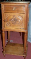 Lot 1273 - A circa 1900 French walnut and rouge marble...