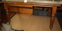 Lot 1276 - An Edwardian oak round cornered extending...
