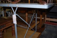 Lot 1302 - A contemporary anodised steel and frosted...