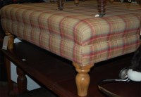 Lot 1311 - A contemporary oak framed and tartan...
