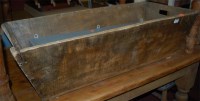 Lot 1329 - A rustic stained pine trough, together with a...