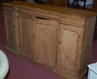 Lot 1342 - A Victorian pine inverted breakfront four door...