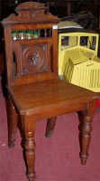 Lot 1347 - A pair of Edwardian low relief carved walnut...
