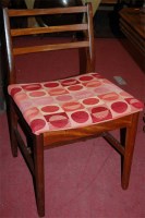 Lot 1352 - A set of six 1960s teak ladderback dining...