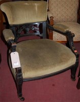 Lot 1359 - A pair of ladies and gents Edwardian ebonised...