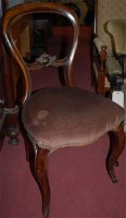 Lot 1360 - A pair of Victorian mahogany balloon back...