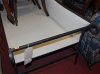 Lot 1364 - A contemporary iron framed and cream...