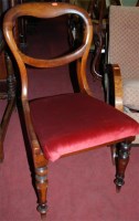 Lot 1370 - A set of four mid-Victorian rosewood balloon...