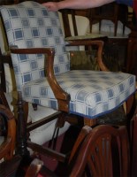 Lot 1371 - A Georgian style mahogany framed and...