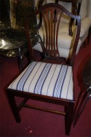 Lot 1374 - A set of six circa 1900 mahogany Heppelwhite...