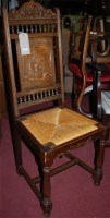 Lot 1375 - A set of six early 20th century French oak...