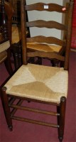 Lot 1378 - A set of eight contemporary oak Lancashire...