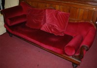 Lot 1385 - An early Victorian rosewood and red...