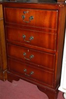 Lot 1391 - A reproduction mahogany and gilt tooled green...