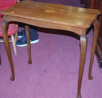 Lot 1401 - An Edwardian walnut and satinwood inlaid...