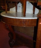 Lot 1407 - A Victorian mahogany and white variegated...