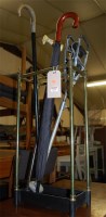 Lot 1294 - A Victorian style brass and cast iron six...