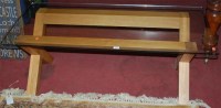 Lot 1290 - A contemporary light oak and glass topped...