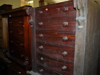 Lot 1438 - An early Victorian mahogany four drawer...