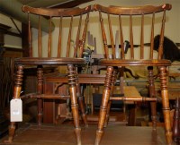 Lot 1287 - A pair of fruitwood and beech stickback...