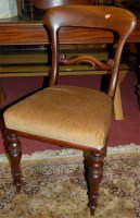 Lot 1286 - A set of four Victorian mahogany balloon back...
